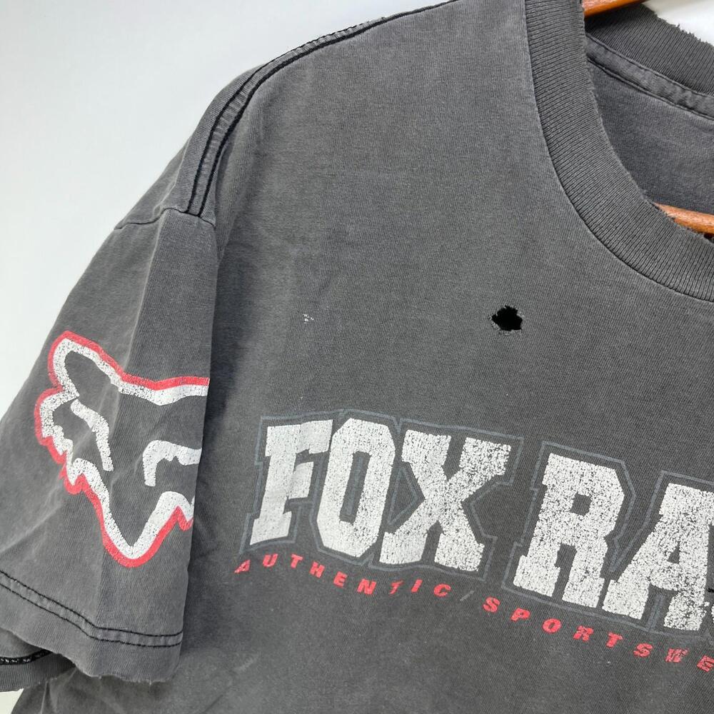 Vintage 90s Fox Racing Sun faded T Shirt XL - Picture 6 of 12